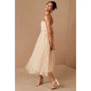 Joanna August- Cream Dress with Gold Star Detail- Great for Weddings/ Bridesmaid